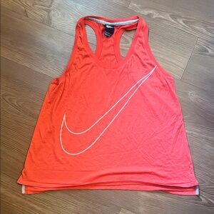 Nike Coral Racerback Tank with White Swoosh